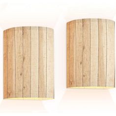 two wooden lamps on a white background