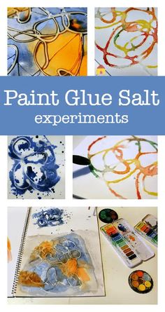 paint glue salt experiments are great for kids to learn how to use them in their art projects