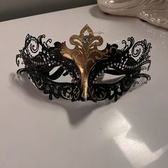 Sexy Masquerade Mask Gold, Black With White/Silver Rhinestones New With Tags Elastic Adjustable For Custom Comfort Open To Offers Black Gold Masquerade Mask, Black Dresses Masquerade, Maserquade Mask, Masquerade Ball Gloves, Black Gold Masquerade Party, Gothic Masquerade Outfit, Black And Gold Masquerade Dress, Gothic Masquerade Mask, Quince Black And Gold