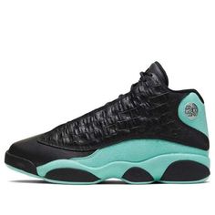 The Air Jordan 13 Retro 'Island Green' is the perfect shoe for any Jordan fan or basketball enthusiast. This updated take on the classic shoe that Michael Jordan wore during the 1997-98 NBA season is sure to turn heads, with its sleek design and Island Green colorway. The shoe is made with Tinker Hatfield's signature design and comes with the Jumpman on the tongue, a holographic eye, and an outsole that looks like a panther paw. Whether you're lacing them up for a game of pick-up or just hitting the courts for some practice, the Air Jordan 13 Retro 'Island Green' is sure to help you step your game up. (SNKR/Men's/High Top/Basketball/Wear-resistant) Tinker Hatfield, Air Jordan 13 Retro, Jordan 13 Retro, Nba Season, Hype Shoes, Mens High Tops, Jordan 13, Classic Shoes, Perfect Shoes