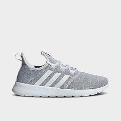 adidas Women's Cloudfoam Pure 2.0 Running Shoe H04756 Gray/White Size 6.5M adidas Women's Cloudfoam Pure 2.0 Running Shoe H04756 Gray/White Size 6.5M   item 012324 ATHLETIC SHOES WITH SUPER SOFT CLOUDFOAM CUSHIONING. Step into these shoes for crisp, clean style and comfort. Thanks to their heritage adidas vibes, these running-inspired trainers make it easy to look calm, cool and collected. Whether you're hanging out with friends or trying not to get frazzled as you tick off your weekend to-do list, stay comfortable through it all. This product is made with Primegreen, a series of high-performance recycled materials. Features Women's athletic shoes with super soft Cloudfoam cushioning Regular fit; Lace closure for a secure feel Textile upper is durable; Synthetic outsole is lightweight and Grey Running Shoes Outfit, Adidas Runners, Adidas Cloudfoam, Jogging Shoes, Adidas Shoes Women, Shoes Teen, Swag Shoes, Womens Athletic Shoes, Grey Shoes