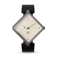 �lvaro Siza, who has work in MoMA's collection, was inspired by his iconic Le�a Swimming Pool complex when designing this Diamond Watch for Lebond, a Barcelona-based brand that produces unique timepieces in collaboration with renowned architects. �I want to create something different,� says Siza. The case shape is based on the square pool built within the beach at Le�a de Palmeira in Portugal while the hands are adapted from the minimal restroom signs that the architect has used in multiple proj Evening Analog Watch With Rectangular Dial, Timeless Evening Watch With Metal Dial, Modern Jewelry With Leather Strap And Round Dial, Modern Formal Diamond Analog Watch, Modern Rectangular Dial Watch Accessories For Evening, Modern Analog Evening Watch, Modern Evening Watches With Rectangular Dial, Modern Diamond Watch With Skeleton Rectangular Dial, Modern Analog Display Watch For Gift