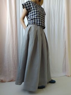 "Maxi linen skirt with pockets is perfect choice when you need casual, comfortable and stylish outfit combination. High waist linen skirt is clothing piece that can be easily paired with any top and creates a charming feminine look. Before placing an order, check the approximate measurements given below. If you are unsure about your size or would like to adjust the length of the item, you could leave your personal measurements (height, waist and hips) in a personalization box. SIZE and FIT Size Summer Skirt With Pockets In Relaxed Fit, Summer Skirt With Pockets And Relaxed Fit, Long Skirt With Pockets For Spring, Tiered Skirt Bottoms With Side Pockets For Summer, Fitted Maxi Skirt With Side Pockets For Spring, Bohemian Bottoms With Side Pockets For Spring, Spring Bohemian Bottoms With Side Pockets, Spring Long Cargo Skirt With Pockets, Long Skirt With Side Pockets For Summer