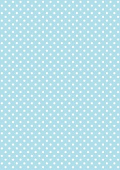 a blue background with white polka dots