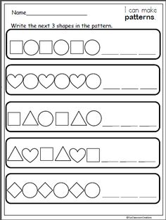 printable worksheet for kids to practice shapes and numbers in the shape of hearts