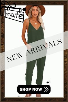 Green Sleeveless Wide Leg Loose Jumpsuit with Pocket Sleeveless Overalls For Loungewear, Sleeveless Solid Color Overalls For Loungewear, Green Sleeveless Overalls, Sleeveless Green Overalls, Green Sleeveless Solid Color Overalls, Sleeveless Overalls For Summer Loungewear, Sleeveless Summer Overalls For Loungewear, Loose Jumpsuit, Jumpsuits And Romper