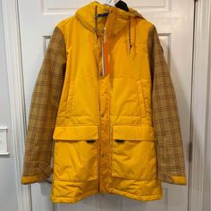 Never Worn, New With Tags Casual Mustard Outerwear For Outdoor, Casual Yellow Outerwear For Outdoor Activities, Ski Coat, Coats Women, Snow Jacket, Coats For Women, Skiing, Jackets & Coats, Jackets For Women