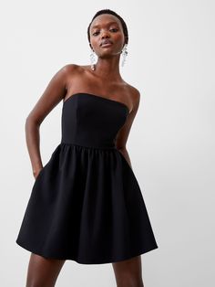 Whisper Strapless Peplum Dress Strapless Black Dress, Peplum Skirt, Black Strapless Dress, Dreamy Dress, Graduation Pictures, Style Statement, Dress Fabric, Peplum Dress, Colorful Dresses