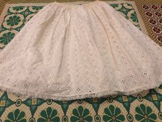 "This listing is for a vintage 1950s 1960s white cotton eyelet and lace crinoline petticoat skirt by Francine Lingerie. This skirt is so lovely and is in very good vintage condition! Skirt is all white cotton with one under layer of cotton and the top layer is all eyelet and trimmed in lace. Elastic waist. Shows little to no wear, nothing to note! Label reads Francine Lingerie, 100% cotton and is marked a size medium. Please check measurements for accuracy. Measurements: (please double where app Vintage Lace Petticoat For Summer, Vintage Lace Petticoat For Spring, Spring Vintage Lace Petticoat, Spring Wedding Petticoat With Lace Trim, Vintage White Lace Petticoat, Spring Lace Petticoat With Lace Trim, Vintage Spring Petticoat With Lace Trim, Vintage Petticoat For Spring Wedding, Vintage Spring Wedding Petticoat