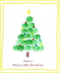 a drawing of a christmas tree with the words, have a merry little christmas written on it