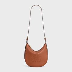 SMALL HELOÏSE BAG CUIR TRIOMPHE IN SUPPLE CALFSKIN - TAN | CELINE Celine Triomphe Burgundy, Celine C Bag, Messager Bag, Cuir Triomphe, New Sneakers, Socks And Tights, Flat Boots, Card Holder Wallet, Small Leather Goods