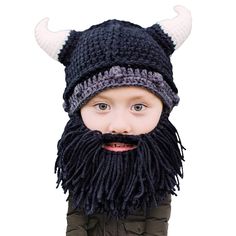 PRICES MAY VARY. Detachable and adjustable beard for perfect placement Hand knit helmet and beard Cold weather protection Recommended ages 1 to 6 years old Comes in a variety of different beard colors Authentic Beard Head hats kids love! Fits ages 1 to 6 years old best.  Beard Head Beard Knit Hats may be funny hats, but they also put the FUN in FUNctional! 
 They will keep you warm and protect your child’s face even in the harshest weather. A Beard Head knit beanie with beard facemask is a perfe Knitted Beard, Funny Beanies, Yarn Beard, Beard Beanie, Fake Beards, Beard Hat, Beard Colour, Epic Beard, Viking Beard