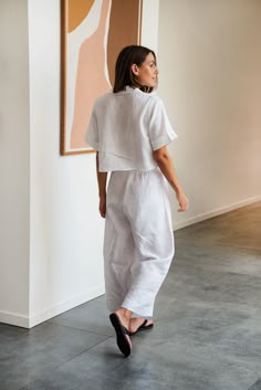 French Linen Clothing and Loungewear. Our White Poppy Lounge Set. Rustic living. Aesthetic style. Fashion. Sustainability. White Linen Set Outfit, Linen Clothes Aesthetic, Lounge Aesthetic Outfit, Summer Lounge Wear Aesthetic, Linen Sets Outfit, White Clothing Aesthetic, Linen Cord Set, Lounge Wear Linen, Rustic Outfit