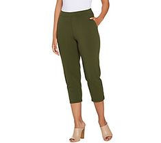 These cute and casual Susan Graver Premium Stretch leggings seamlessly go from brunch with friends to afternoon shopping trips and evenings on the town. From Susan Graver. Trendy Bottoms For Fall Brunch, Athleisure Bottoms For Spring Day Out, Athleisure Bottoms For Day Out In Spring, Spring Stretch Knee-length Pants, Trendy Stretch Capri Pants, Trendy Summer Ankle-length Leggings, Trendy Stretch Bottoms For Brunch, Stretch Athleisure Bottoms For Day Out, Chic Comfort Stretch Spring Pants