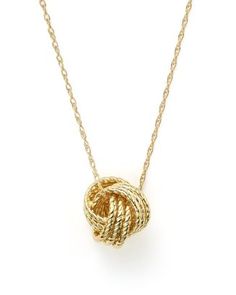 Bloomingdale's Twisted Love Knot Necklace in 14K Gold - 100% Exclusive | Bloomingdale's Yellow Love, Twisted Love, Bar Pendant Necklace, Love Knot Necklace, Beaded Pendant Necklace, 14k Gold Necklace, Dainty Bracelets, Exclusive Jewelry, Love Knot