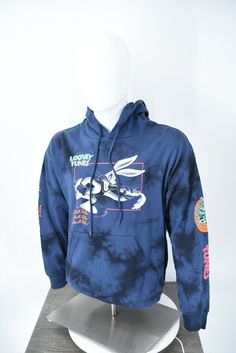 LOONEY TUNES TIE DYE HOODIE DESCRIPTION - Multiple Looney Tunes / ACME Characters including Bugs, Taz, Daffy & More - Design includes Thats All Folks, Looney Tunes & ACME Lettering BRAND: Looney Tunes STYLE: Pullover Hoodie SIZE: Mens Medium COLOR(S): Blue Tie Dye CONDITION:NWT AUTHENTICITY: ALL ITEMS ARE 100% Authentic. Thank you so much for checking the store out, Feel free to check out our other items! SHIPPING All US orders will be shipped via USPS priority mail. Items typically take 2-4 day Wile E Coyote Shirt, Thats All Folks Looney Tunes, That's All Folks Looney Tunes, Loony Tunes Shirt, Tasmanian Devil Looney Tunes, Looney Tunes Sweatshirts & Hoodies, Thats All Folks, Dye Hoodie, Tie Dye Hoodie