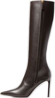 Formal Fitted Tall Platform Boots, Formal Tall Fitted Platform Boots, Elegant Fitted Platform Boots For Work, Elegant Fitted Platform Boots For Workwear, Formal Tall Leather Platform Boots, Fitted Tall Leather Boots, Tall Leather Mid-calf Boots For Formal Occasions, Classic Fitted Calf Leather Platform Boots, Fitted Tall Leather Platform Boots