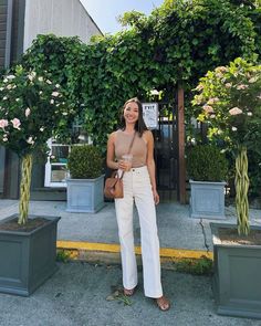 White Wide Leg Jeans Outfit, White Jeans Outfit Summer, Life With Jazz, Wide Leg Outfit, White Wide Leg Jeans, Cali Trip, Wide Leg Jeans Outfit, White Pants Outfit, Most Comfortable Jeans