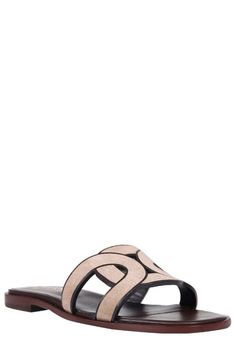 100% Calf, 100% Leather | Tod's Women's Suede Slides in Brown | SS23 Designer Sandals With Leather Footbed And Single Toe Strap, Beige Flat Sandals For Evening, Designer Leather Slides With Single Toe Strap, Elegant Sandals With Leather Lining For Vacation, Designer Sandals With Cushioned Footbed And Single Toe Strap, Summer Luxury Mules With Leather Lining, Luxury Leather-lined Mules For Summer, Luxury Leather Lined Mules For Summer, Luxury Leather-lined Mules