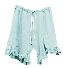 Solid Cotton And Linen Comfortable Shorts Grey-S Light Blue Clothing, Unique Plus Size Wedding Dresses, Pajamas Pants, Ruffle Linen, Blue Clothing, Comfortable Shorts, Women Blouse, Shorts For Women, Plus Size Pants