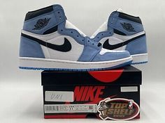 ad eBay - 

Elevate your sneaker game with these authentic, rare Air Jordan 1 Retro High OG University Blue in size 11 from 2021. This iconic silhouette features a high top shoe shaft style with a blue colorway that's perfect for any style-conscious man. The Air Jordan 1 is a timeless classic that's perfect for athletic and casual wear alike. These shoes are perfect for Jordan enthusiasts who want to add some style to their wardrobe.


New with original box


Size 11


100% authentic 


Any… Conscious Man, High Top Shoe, Jordan Retro 1, Nike Air Jordan Retro, Air Jordan 1 Retro High Og, Air Jordan 1 Retro High, Sneaker Games, Air Jordan 1 High, University Blue