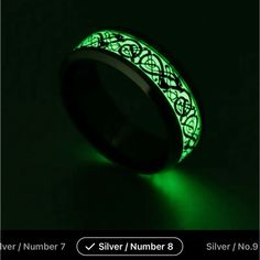 This Is Truly A Unique Find! Glow In The Dark Ring Bundle And Save The 2 Nd Picture Is The Ring With The Lights On Glow In The Dark Ring, Dragon Rings, Dark Ring, Glow Ring, Dark Rings, Stainless Steel Cross Pendant, Celtic Dragon, Red Jewel, Blown Glass Pendant