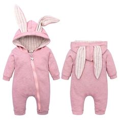 PRICES MAY VARY. With a pair long ears, very cute my first Easter bunny costume. 95% Cotton, 5% Spandex, soft and comfortable. Fit for daily dress, Easter, and Halloween costumes, Great for all year long. Hooded baby costumes, Long Sleeve, Rib cuff, Machine Washable，A good gift for newborns. Size Available: The Baby Bunny Costume have 6 size for 0-3 Months, 3-6 Months, 6-9 Months, 9-12 Months, 12-18 Months, 18-24 Months. Tips: If your baby is taller or overweight than normal baby, please order o Cute Pink Onesie With Cartoon Print, Pink Fitted Onesie For Winter, Cute Pink Hooded Onesie, Baby Bunny Costume, First Easter Outfit, Rabbit Cosplay, Easter Bunny Costume, Easter Costume, My First Easter