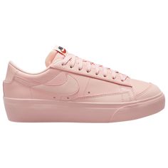 Nike Blazer Low Platform | Foot Locker Comfortable Sneakers With Soft Sole For Spring, Comfortable Spring Sneakers With Soft Sole, Nike Sneakers With Textured Sole For Spring, Platform Nike Blazers, Plush Diy, Team Orange, Nike Blazer Low, Pink Platforms, Blazer Low