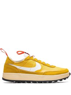 Nike x Tom Sachs General Purpose "Dark Sulfur" Sneakers - Farfetch Tom Sachs, Nike Vomero, Yellow Sneakers, Yellow Nikes, Nike Yellow, Footwear Design, Nike T, Performance Leggings, Sports Fashion