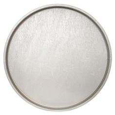 a round metal tray on a white background