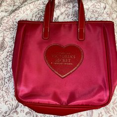 Cute Pink And Red Bag Like New Nwot Valentine's Day Pouch Bag, Red Bag With Removable Pouch For Valentine's Day, Red Travel Bag For Valentine's Day, Valentine's Day Travel Shoulder Bag, Rectangular, Red Pouch Shoulder Bag For Valentine's Day, Victoria's Secret Travel Pouch Bag, Red Shoulder Bag For Valentine's Day Shopping, Victoria's Secret Rectangular Travel Bag, Valentine's Day Pink Tote Shoulder Bag