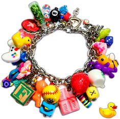 a bracelet with many different items on it