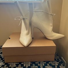 Bootie Nine West Bone Color Never Worn Size 10/12 M Two Marks On Left Foot Boot, See Pic Bone Color, Nine West Shoes, Nine West, Bootie, Bootie Boots, Bones, Ankle Boots, Size 10, Cream