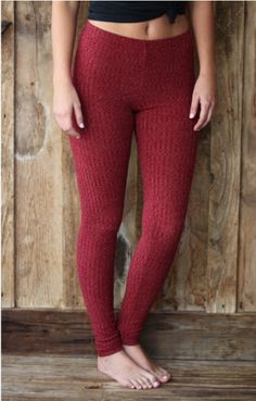 Size: One size Color: Wine Heather ribbed leggings. Content: Cotton 20% Polyester 75% Spandex 5% Country of origin: Imported Red Aerie Leggings, Red Moisture-wicking Fitted Leggings, Burgandy Leggings, Red Seamless Yoga Leggings, Red Full-length Sporty Leggings, Ribbed Leggings, Heathers, Spandex, Leggings