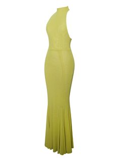 Behold our Irene maxi dress, an epitome of elegance and allure. Crafted from airy mesh fabric in a captivating olive green hue, this sleeveless marvel embodies sophistication. With its high-stretch material, it ensures both comfort and a flattering fit. The chic turtleneck design adds a touch of refinement. Embracing curves flawlessly, its mermaid shape exudes timeless allure. Completing its seamless silhouette is an invisible zipper at the back. Whether it's a formal affair or a special occasio Olive Fitted Maxi Dress, Summer Maxi Dress With Sheer Back For Evening, Green Sheer Maxi Dress, Green Sheer Maxi Length Dress, Olive Maxi Dress For Party, Sleeveless Mesh Dress For Summer Formal, Sleeveless Mesh Dress For Formal Summer Events, Green Chiffon Maxi Evening Dress, Sheer Green Maxi Dress For Summer