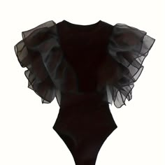 spedizione gratuita, servizio più rapido Gothic Upcycle, Taylor Swift Cosplay, Ghost Concert Outfit, Black Swan Costume, Fancy Dress Ideas, Stage Clothes, Solid Color Jumpsuits, Ruffle Bodysuit, Eras Tour Outfit