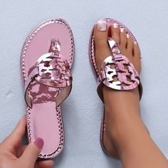 Patterned:Solid colorMaterial:Faux leatherHeel Type:FlatClosure:Slip-onStrap Type:Flip FlopsAll-season:SummerHeel Hight:Flat HeelItem ID:PA92789 Summer Heels, Faux Leather Heels, Womens Summer Shoes, Summer Shoes, Leather Heels, Pink Color, Flip Flops, Faux Leather, Slip On