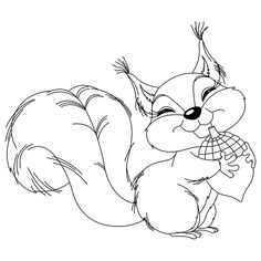 a cartoon squirrel with a scarf around its neck