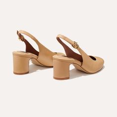 The Cluny Slingback - Dune Nappa – Margaux Closet Staples, 5 Inch Heels, After Hours, Slingback Pump, Handmade Shoes, Shoes And Accessories, Cotton Totes, Nappa Leather, Elegant Woman