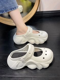 Hollow Crocs Sandals Crocs Heels, Crocs Sandals, Home Wear, Shoes Slippers, Platform Shoes, Slippers, Sandals, Heels, How To Wear