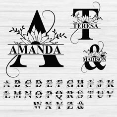 some type of font and numbers with floral designs on the upper part of each letter