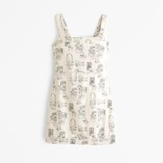 Elevate your summer wardrobe with the Abercrombie & Fitch Women's Linen-Blend Wide Strap Mini Dress. This chic piece combines comfort and style, perfect for any occasion.

- Size: XXL
- Color: Beige Pattern
- Material: Body - Linen, Cotton; Lining - Cotton
- Gender: Female
- Features: Square neckline, adjustable wide straps, clean bodice and skirt, center-back smocking with zipper closure

Crafted from a premium linen-cotton blend, this dress ensures breathability and a flattering fit. The adjus Casual Mini Dress With Straight Neckline For Brunch, Casual Beige Mini Dress With Adjustable Straps, Cotton Sundress With Square Neck, Casual Mini Dress With Square Neck And Adjustable Straps, Cotton Square Neck Dress With Adjustable Straps, Cotton Dress With Adjustable Straps And Square Neck, Linen Mini Dress With Square Neck For Brunch, Mini Linen Dress With Adjustable Straps, Square Neck Linen Mini Dress For Brunch