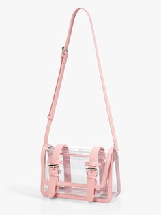 The Transparent Messenger Bag by Jane - a stylish blend of form and function. Retaining the classic shape of a crossbody bag, this bag is made of a transparent material that offers water resistance while adding a modern touch. As stylish as it is functional, this versatile bag can be comfortably worn crossbody with your belongings in plain view. Made of high-quality PVC and vegan leather Silver hardware for a classic design with modern visibility. Flap design, waterproof and durable, easy to cle Clear Crossbody Shoulder Bag For On-the-go, Clear Shoulder Bag With Clear Strap For Versatile Use, Crossbody Shoulder Bag With Clear Strap, Clear Strap Crossbody Shoulder Bag, Everyday Crossbody Shoulder Bag With Clear Strap, Clear Shoulder Bag With Clear Strap For Everyday, Everyday Clear Shoulder Bag With Clear Strap, Clear Plastic Shoulder Bag For Everyday Use, Clear Travel Bag With Clear Strap