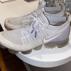 7.5 Women , Only Flaw Is A Little Bit Of Wear, Will Clean Before Shipping, Didn’t Get To Use Them As Much As I Wanted ! They Need A New Home:) Laces, Tongue And Nike Sign In Flawless Condition . Nike Shoes Woman, Nike Sign, Nike Signs, Nike Vapor Max, Vapor Max, Nike Vapor, Nike Shoes Women, Purple Grey, Nike Shoes