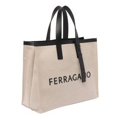 Salvatore Ferragamo beige Items tote bag, inner zip pochette, 2 adjustable handles, frontal print logoComposition: 100% Fabric Salvatore Ferragamo Handbags, Ferragamo Handbags, Ferragamo Men, Zippered Clutch, Ferragamo Shoes, Leather Cap, Leather Handles, Canvas Tote Bag, Handbag Backpack