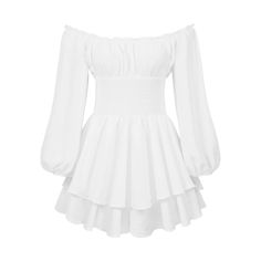 PRICES MAY VARY. Material: This puff sleeve ruffle romper shorts jumpsuit is made of polyester fabric. Super soft, lightweight, skin-friendly, breathable and comfortable to wear. 2022 Trendy ruffle mini dress with shorts. Features: Off shoulder, solid color, puff long sleeve, lantern sleeve with elastic cuff, ruched bust, stretch high waist, A line, above knee length,the faux skirt of this style fits over your belly, simple solid color never out of fashion. Very chic and elegant romper for women Legging Cuir, Makeup Easy, Ruffle Jumpsuit, Ruffles Fashion, High Waist Fashion, Long Sleeve Jumpsuit, Hipster Fashion, Casual Jumpsuit, Type Of Pants