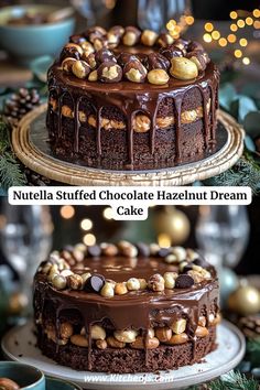 nutella stuffed chocolate hazelnut dream cake