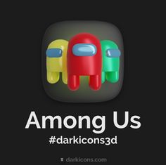 the dark icon for an app with three different colored chairs and one is in front of it