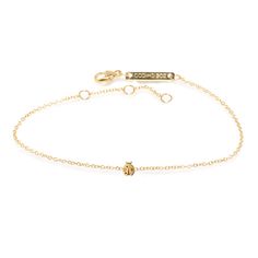 14k gold cable chain bracelet with an itty bitty ladybug with three flush set round diamonds... Ladybug Bracelet, Itty Bitty, White Diamonds, Cable Chain, Diamond White, Chain Bracelet, Round Diamonds, Gold Bracelet, Cable