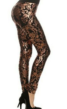 Gold Decorative Design Stretchy Great For A Night Out...Please Look At Pics For Full Size Specs!!! Fashion Leggings, Decorative Design, Ladies Fashion, Leggings Fashion, Colorful Leggings, Jumpsuits For Women, Pant Jumpsuit, Night Out, Look At